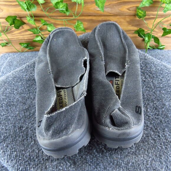 Skechers Men's Relaxed Fit Memory Foam Slip-On Black Fabric Size 13 Medium - Picture 4 of 7
